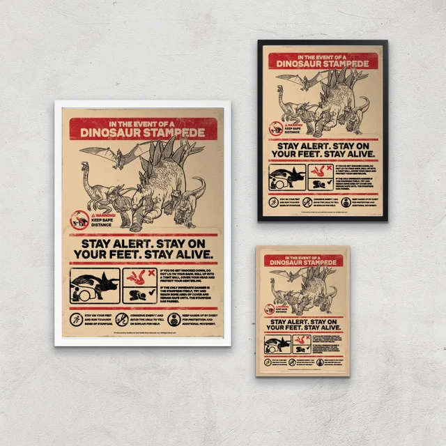Jurassic World How To Survive A Stampede Giclee Art Print