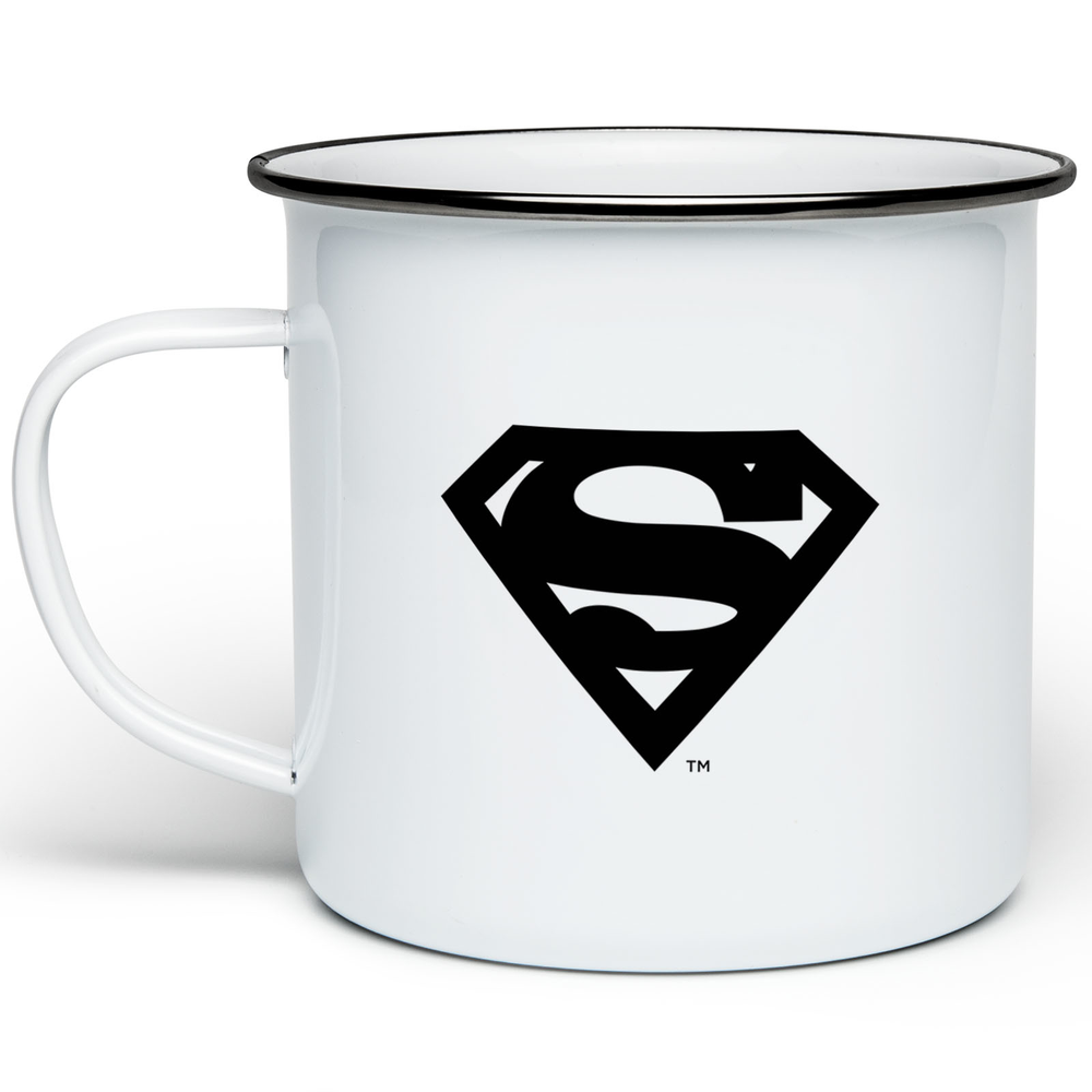 Superman Logo Enamel Mug - White Afbeelding 1