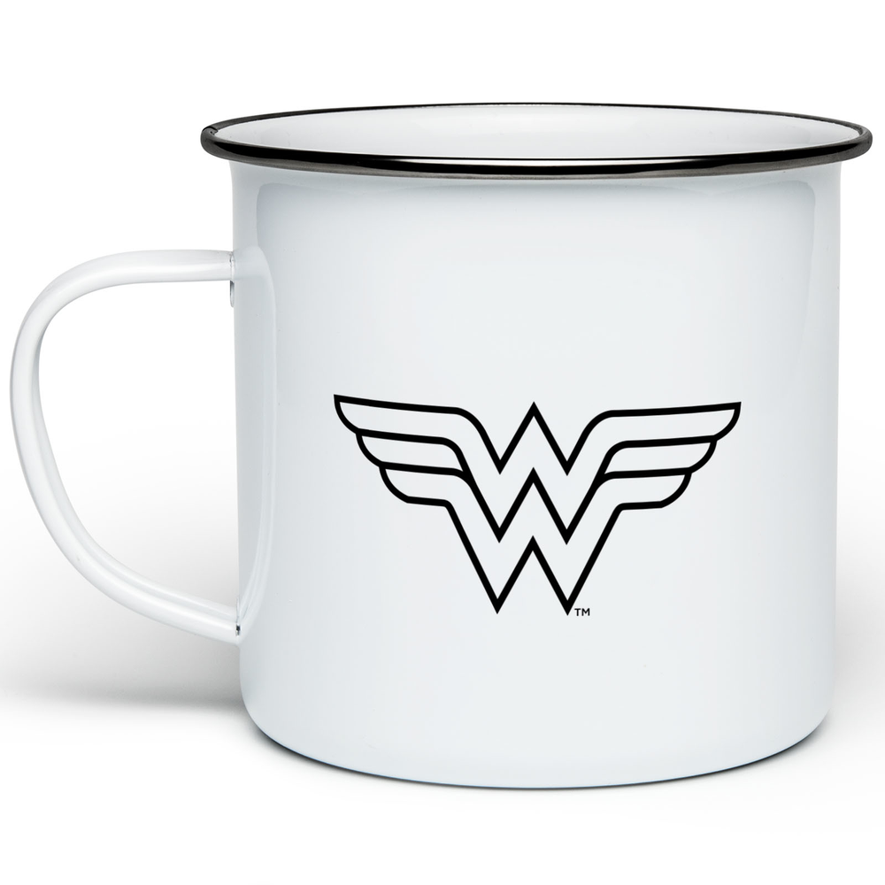 Wonder Woman Logo Enamel Mug - White Afbeelding 1