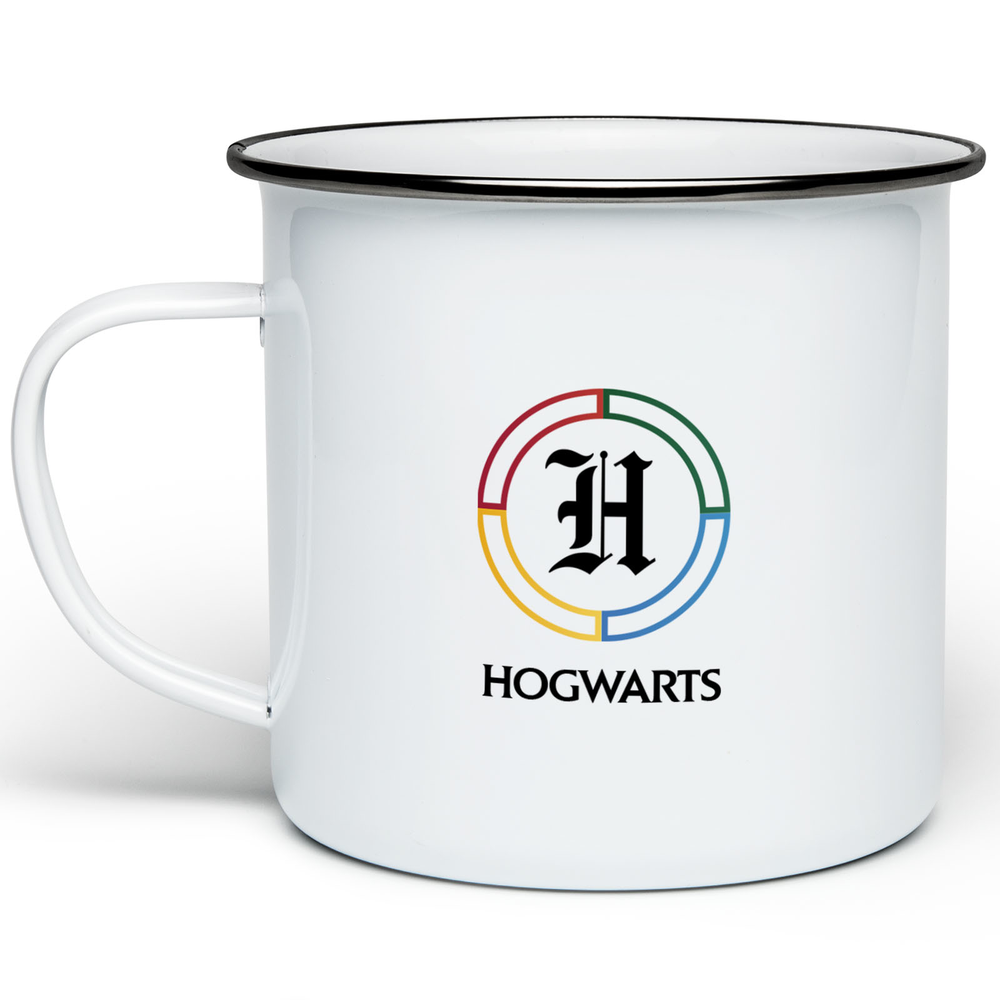 Harry Potter Hogwarts Crest Enamel Mug - White Afbeelding 1