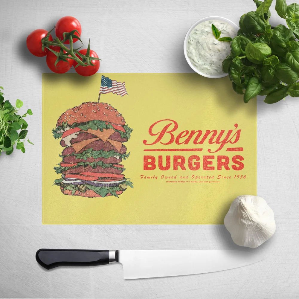 Stranger Things Benny's Burgers Chopping Board Afbeelding 1