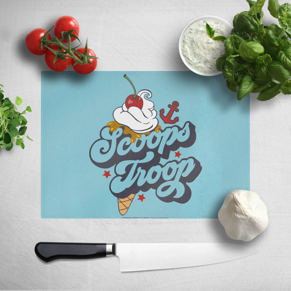 Stranger Things Scoops Troop Chopping Board Afbeelding 1