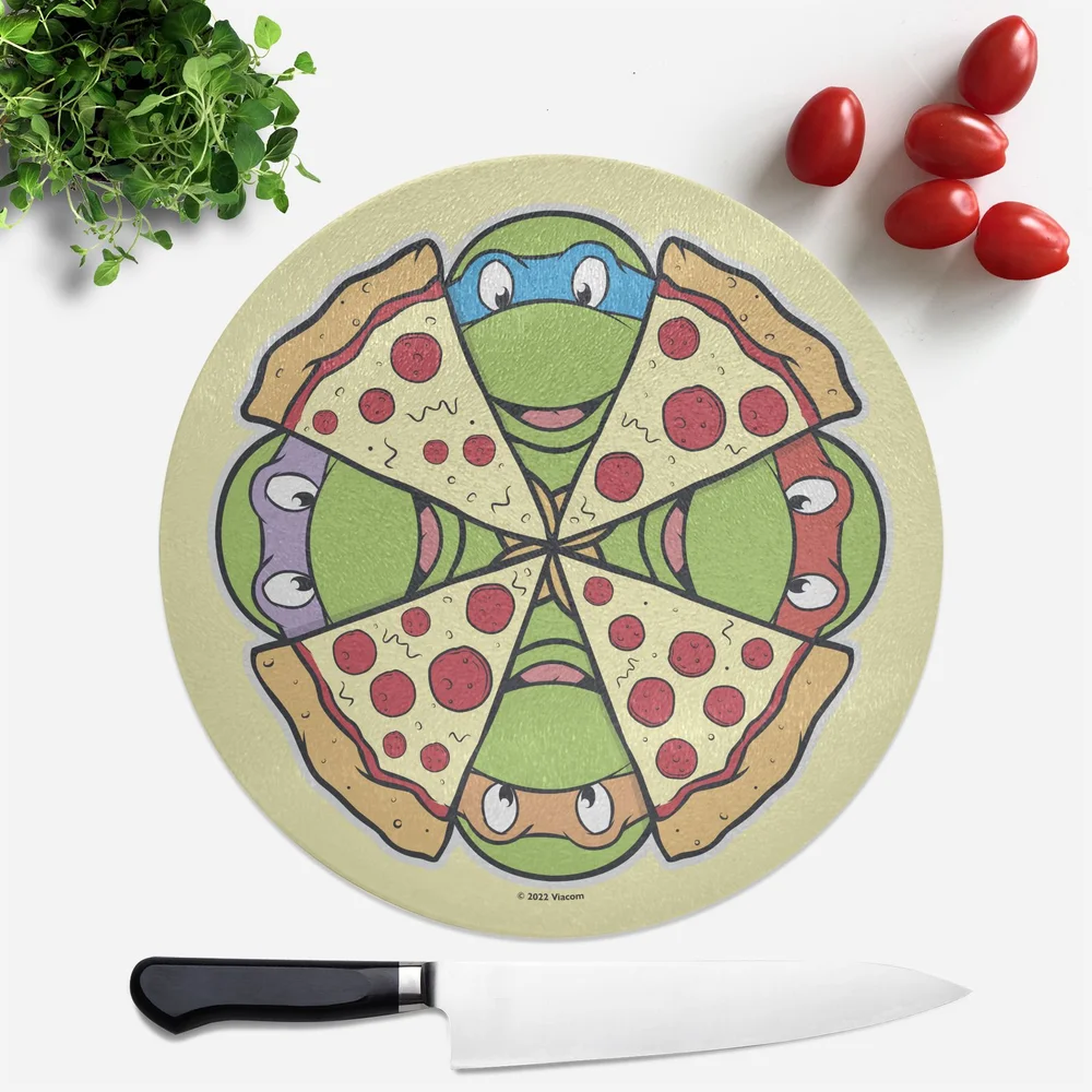 Teenage Mutant Ninja Turtles Turtle Pizza Round Chopping Board Afbeelding 1