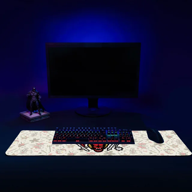 Stranger Things Hellfire Club Icons Gaming Mouse Mat