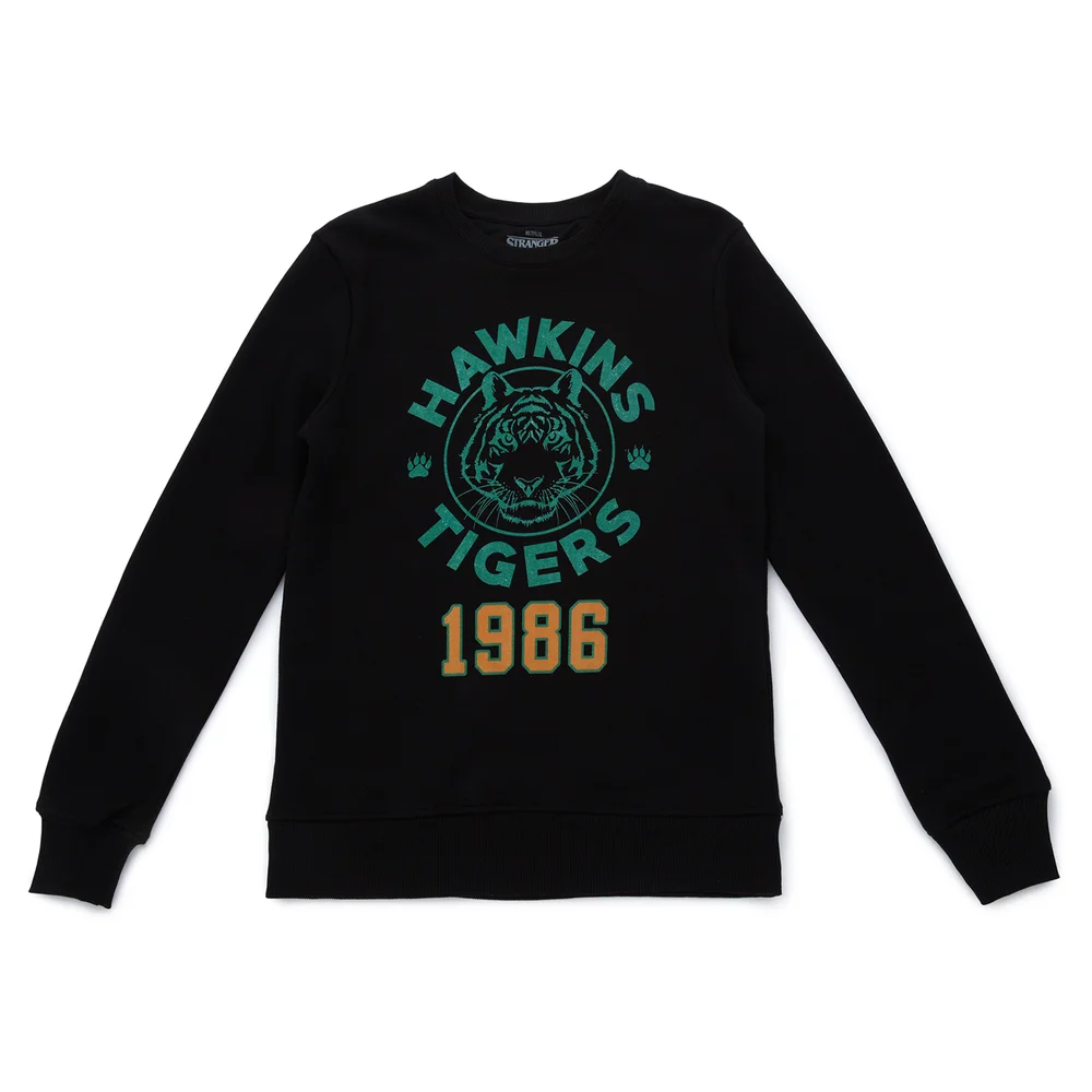 Stranger Things Hawkins Tigers 1986 Sweater - Zwart - S Afbeelding 1