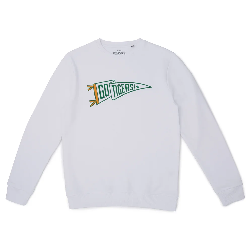 Stranger Things Go Tigers! Sweater - Wit - S Afbeelding 1