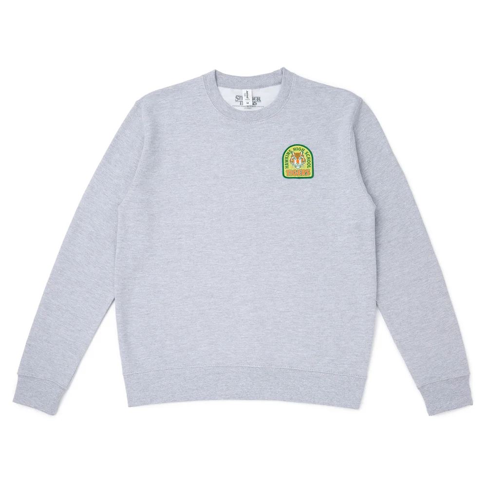 Stranger Things Tigers Badge Sweater - Grijs - L Afbeelding 1