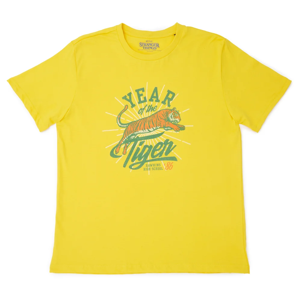 Stranger Things Year Of The Tiger T-Shirt - Geel - S Afbeelding 1