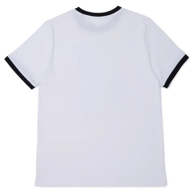 Stranger Things Badge Ringer T-Shirt - Wit/Zwart