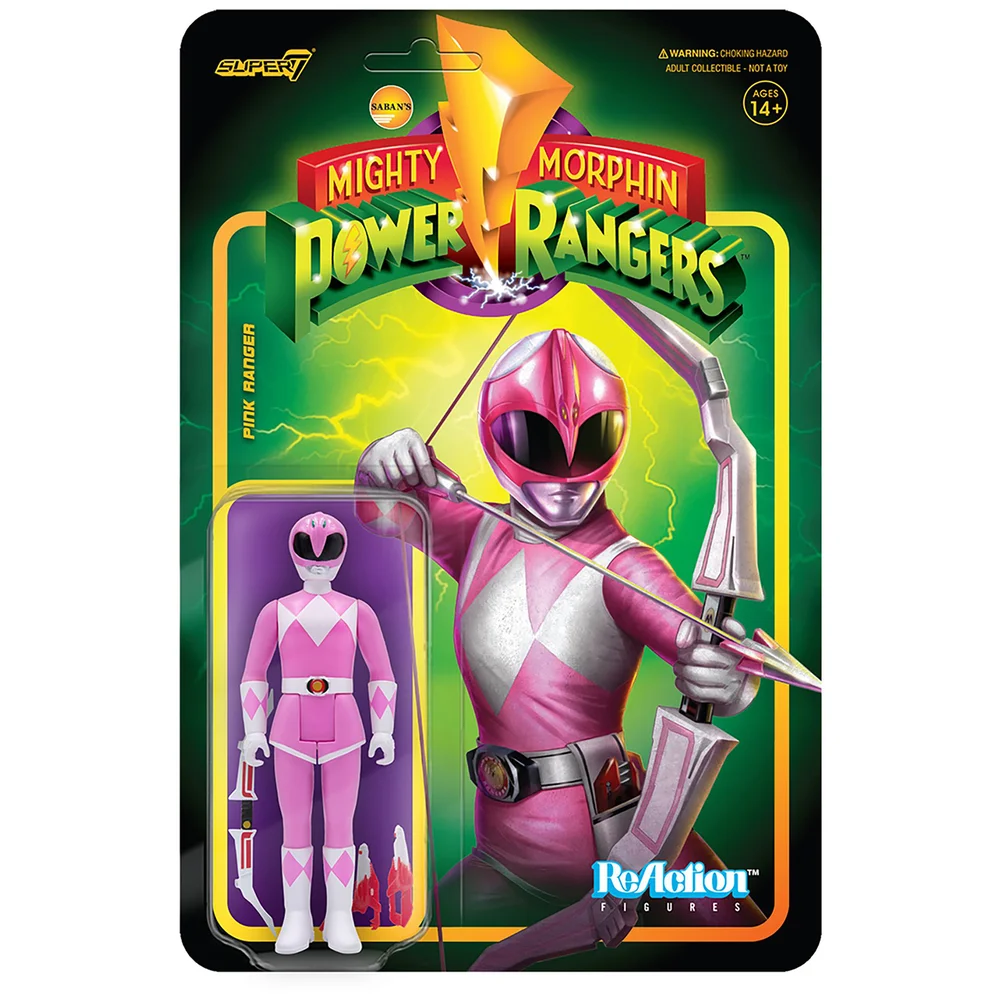Super7 Mighty Morphin' Power Rangers Reaction Figure - Pink Ranger Afbeelding 1