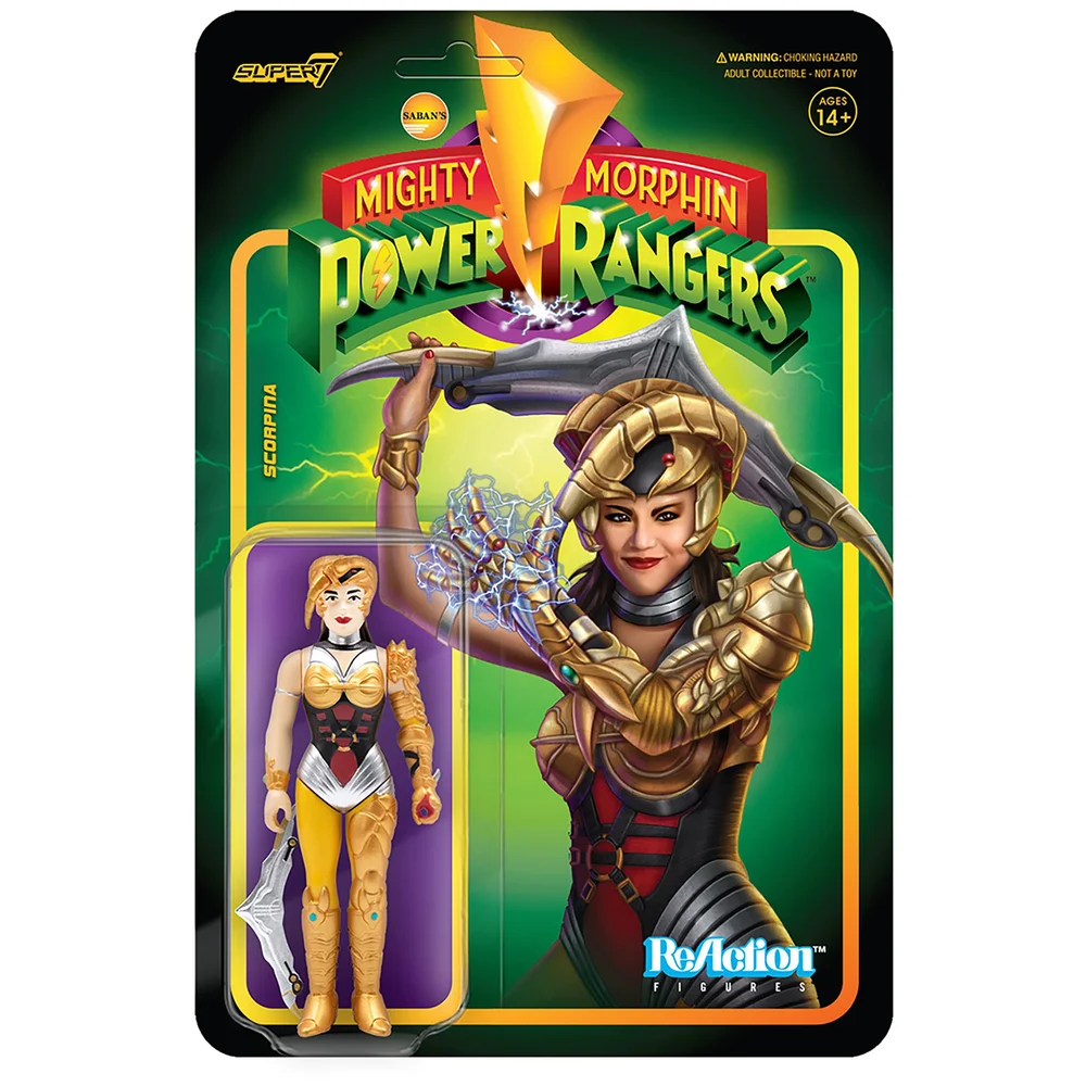 Super7 Mighty Morphin' Power Rangers Reaction Figure - Scorpina Afbeelding 1