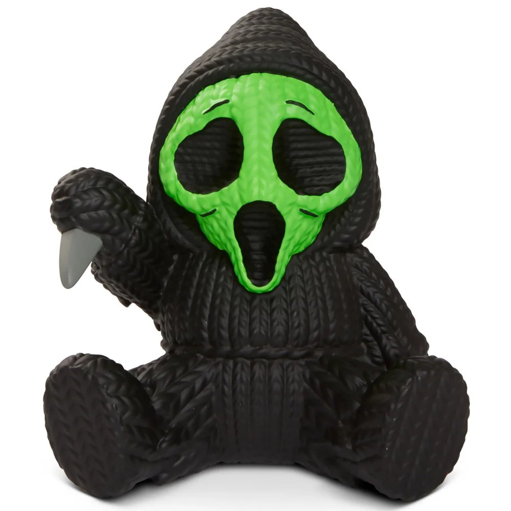 Handmade by Robotos Horror Scream Ghost Face Fluorescent Green Variant Vinyl Figure Knit Series 018 Afbeelding 1