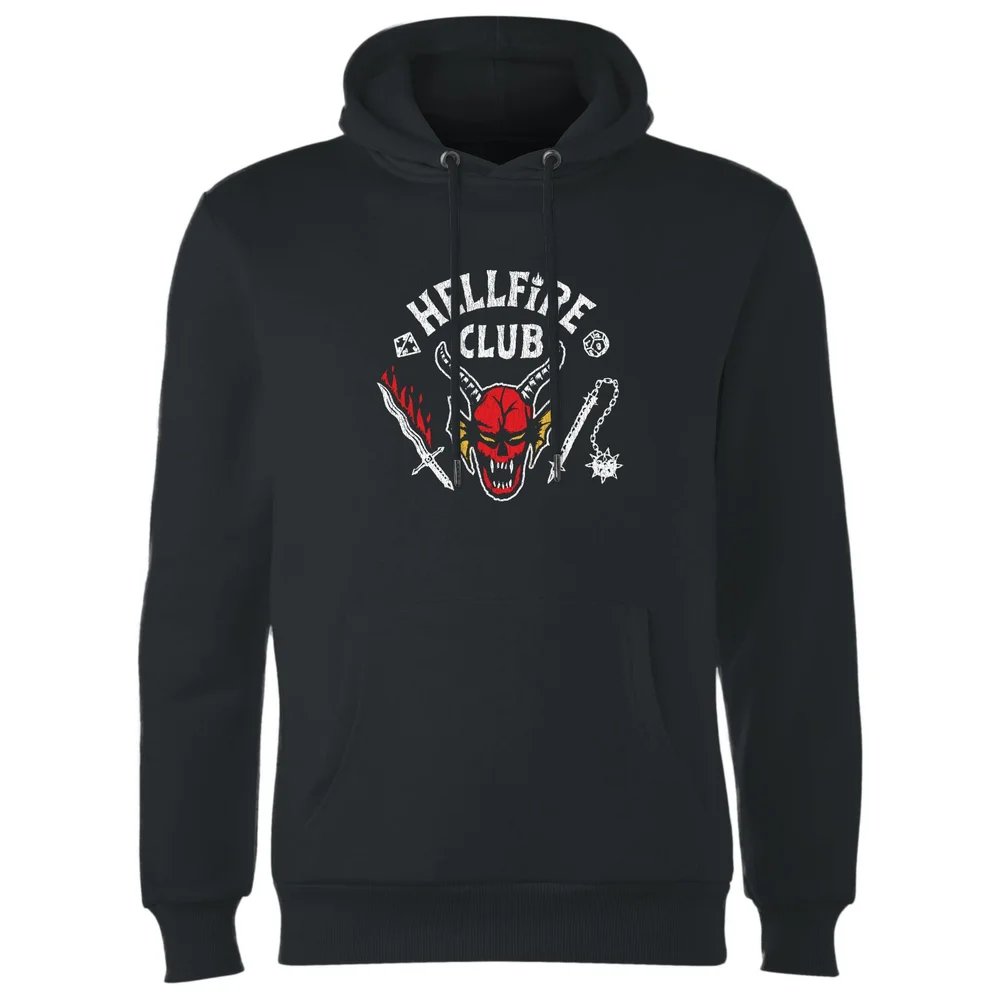 Stranger Things Hellfire Club Vintage Hoodie - Zwart - S Afbeelding 1