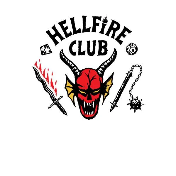 Stranger Things Hellfire Club Hoodie - Wit