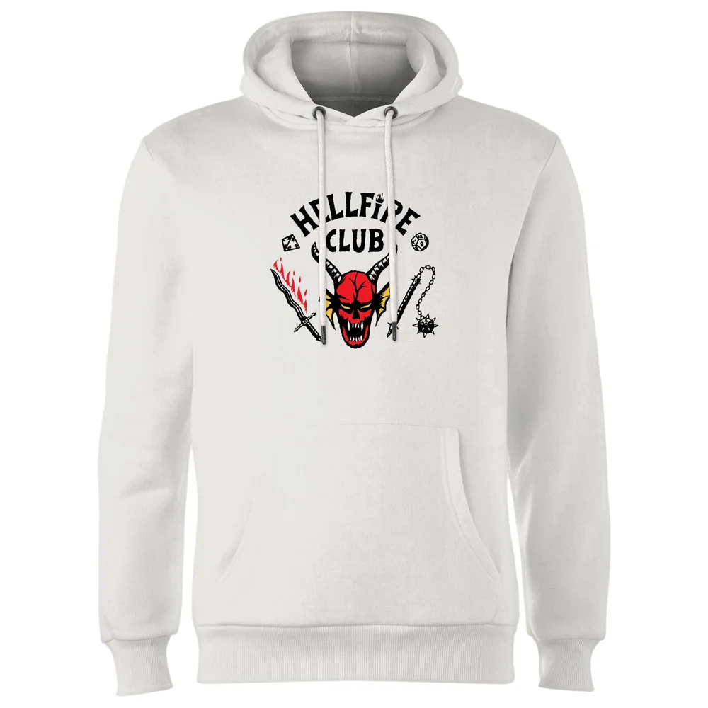 Stranger Things Hellfire Club Hoodie - Wit - L Afbeelding 1