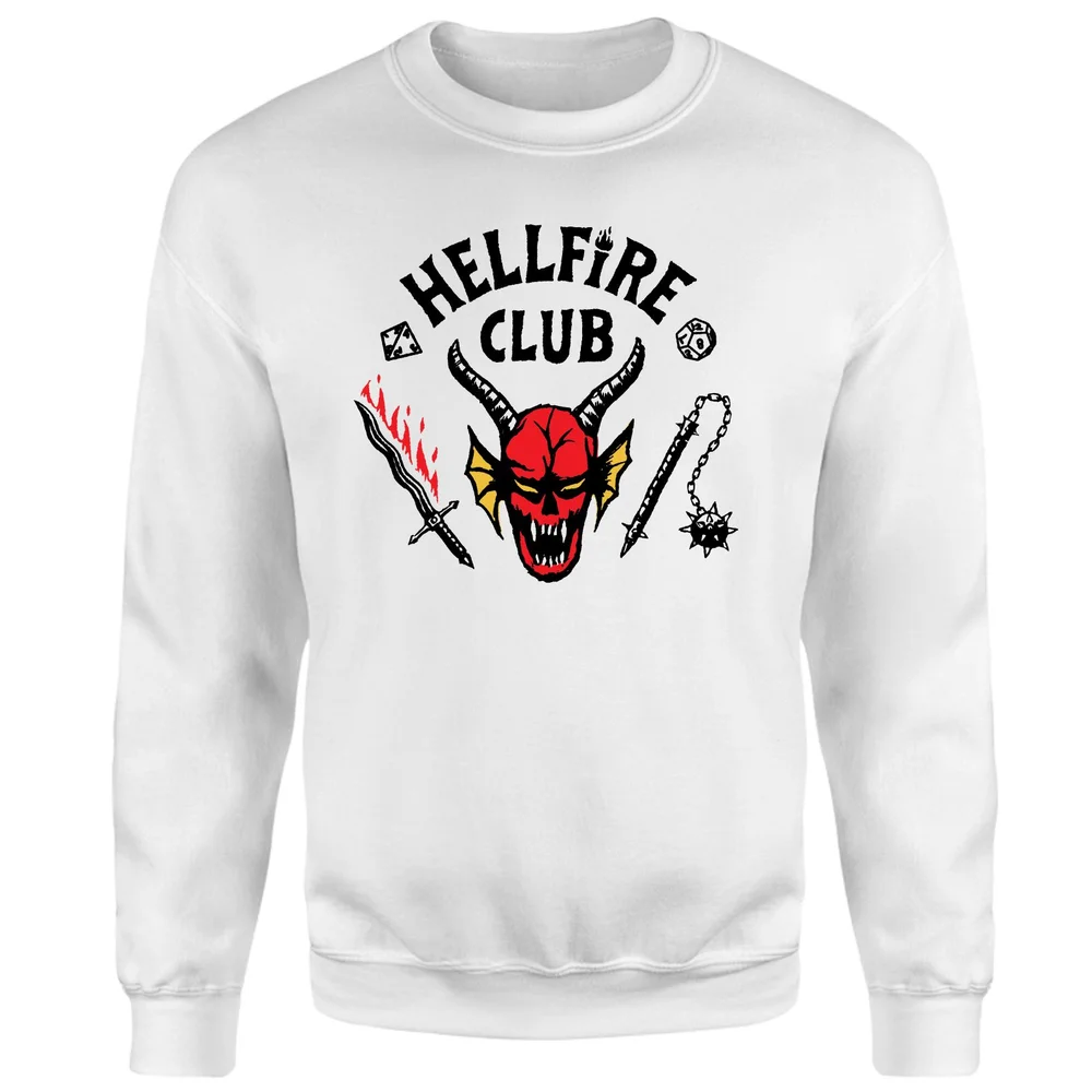 Stranger Things Hellfire Club Sweatshirt - Wit - S Afbeelding 1