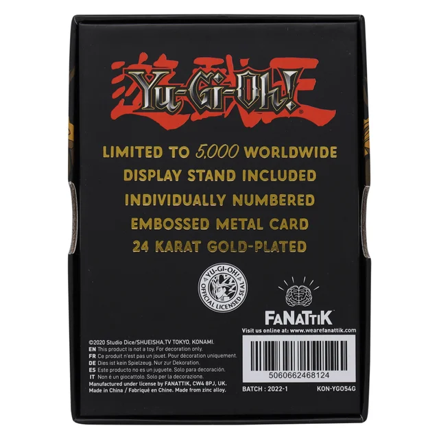 Yu Gi Oh! Limited Edition 24K Gold Plated Collectible Time Wizard by Fanattik