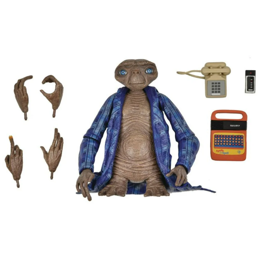 NECA E.T. The Extra-Terrestrial 40th Anniversary Ultimate Telepathic E.T. 7 Inch Scale Action Figure Afbeelding 1