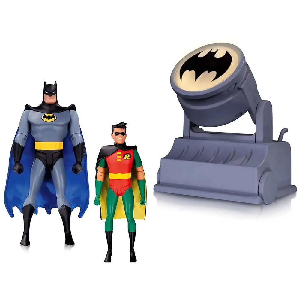 Batman Animated - DC 6 Inch Action Figure: Box Set - Batman & Robin 2-Pack (With Bat-Signal / The Animated Series Version) Afbeelding 1