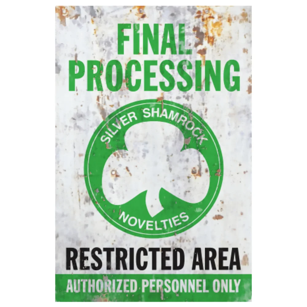 Trick or Treat Studios Halloween III: Season of the Witch Silver Shamrock Metal Sign Afbeelding 1