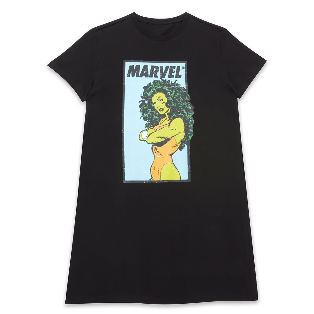 Marvel She Hulk Power Pose Women's T-Shirt Dress - Black - L Afbeelding 1