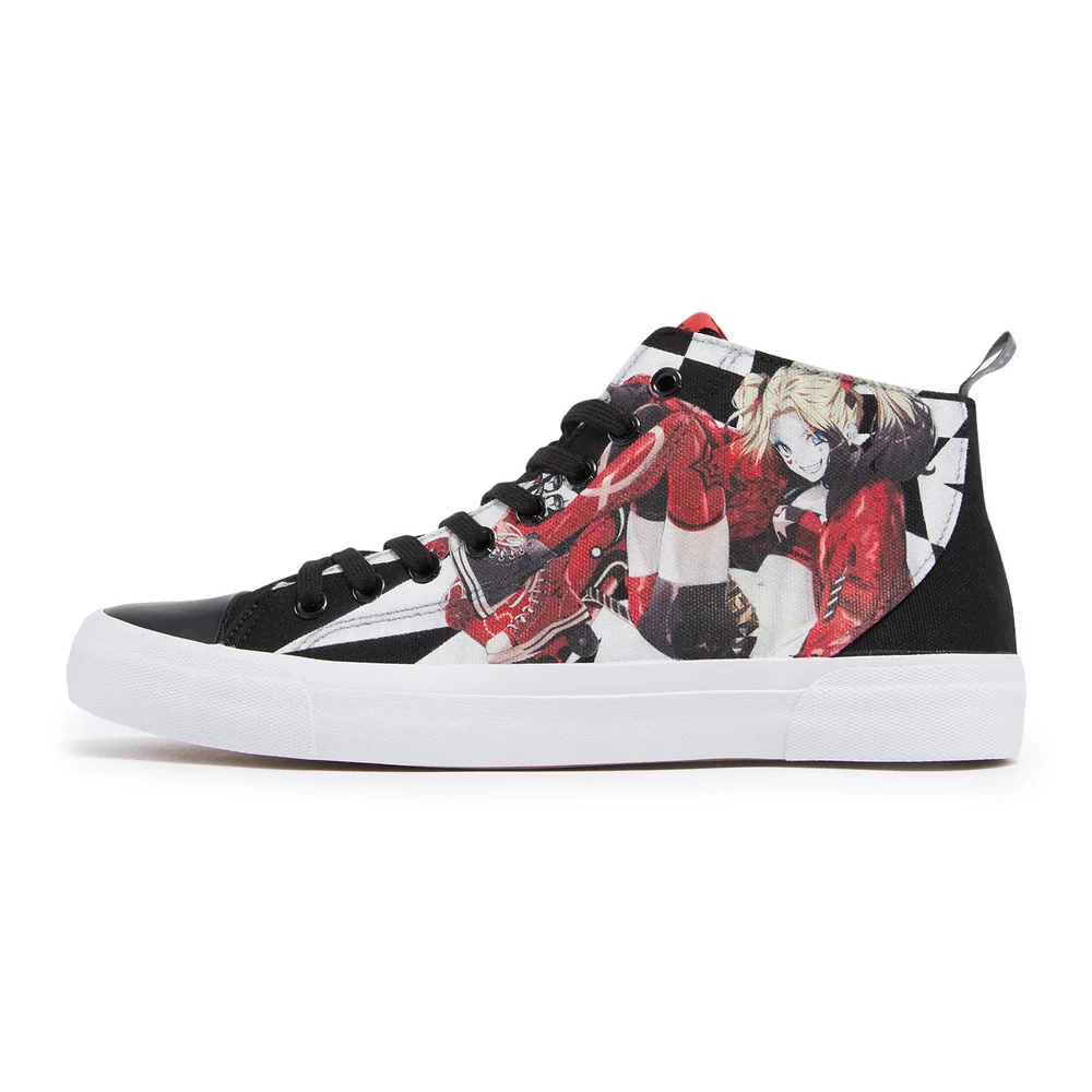 Akedo x DC Comics Harley Quinn High Top - Black - UK 3 / EU 35.5 / US Men's 3.5 / Women's 5 Afbeelding 1