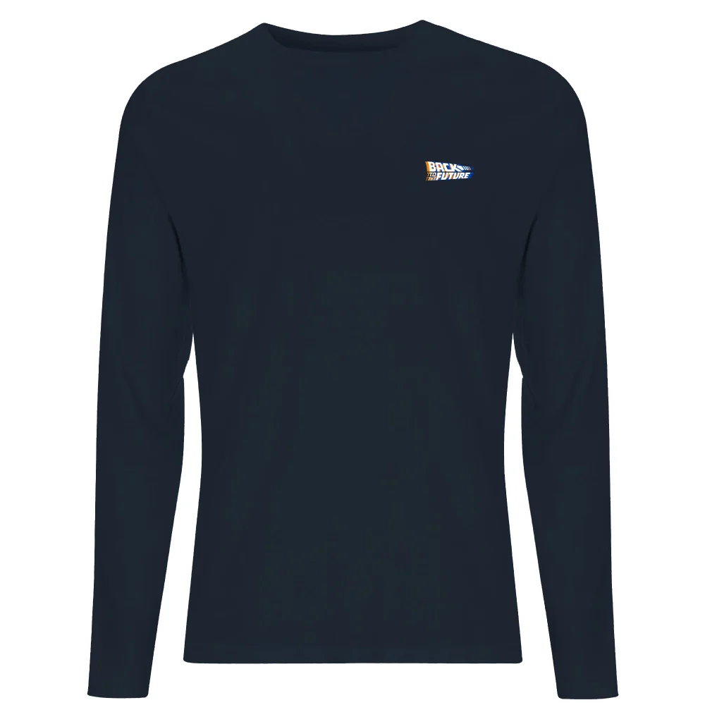 Back To The Future Varsity Men's Long Sleeve T-Shirt - Navy - S Afbeelding 1