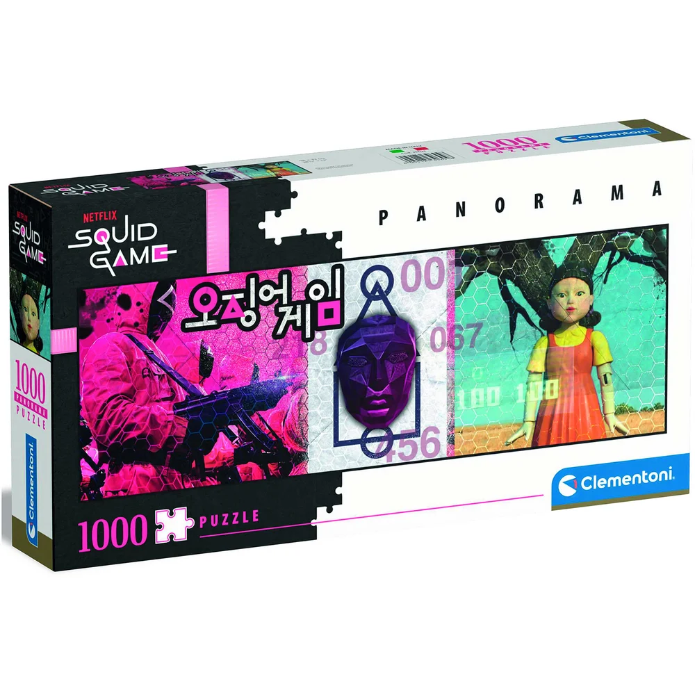 Clementoni 1000pcs Panorama Puzzle - Squid Games Afbeelding 1