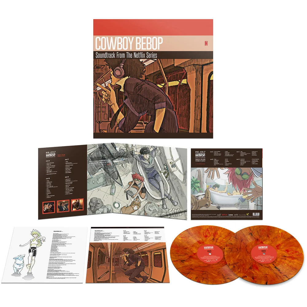 Cowboy Bebop (Soundtrack from the Netflix Original Series) 2LP Red Marble Vinyl Afbeelding 1