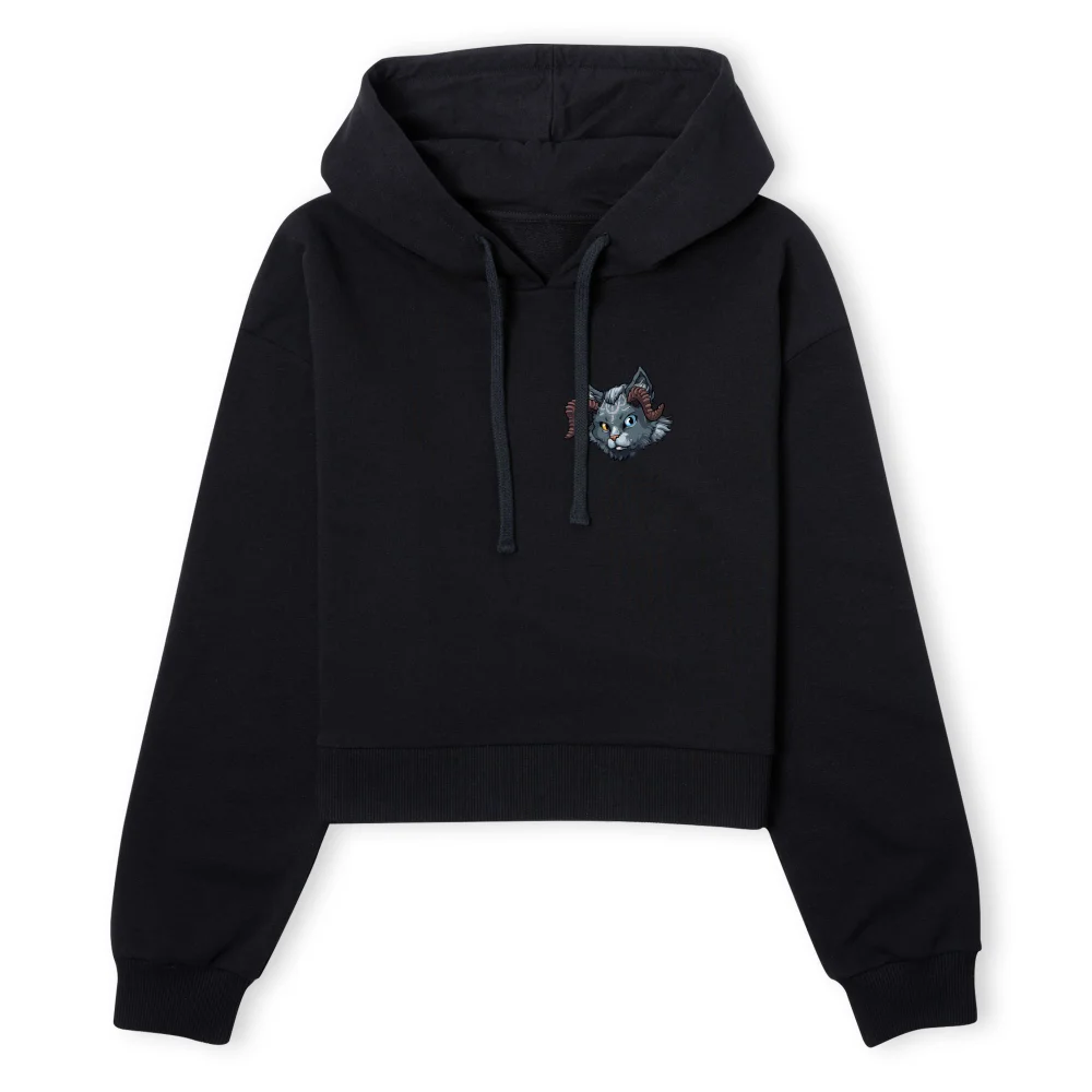 Tribes of Midgard Maniklo Pocket Women's Cropped Hoodie - Black - XS - Zwart Afbeelding 1