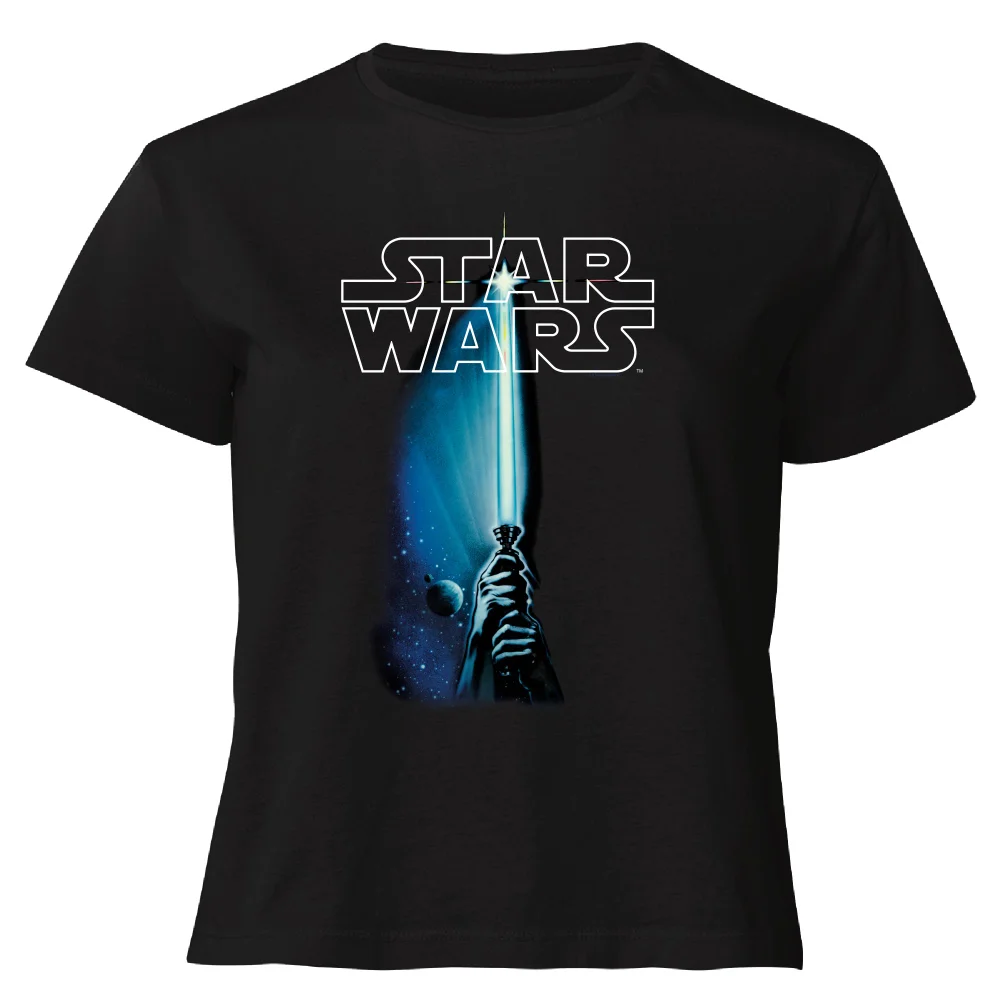 Star Wars Classic Lightsaber Women's Cropped T-Shirt - Black - XS Afbeelding 1