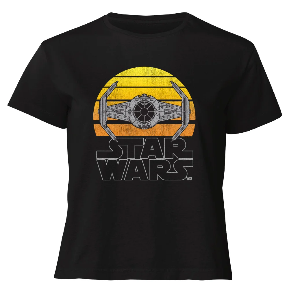 Star Wars Classic Sunset Tie Women's Cropped T-Shirt - Black - XS Afbeelding 1