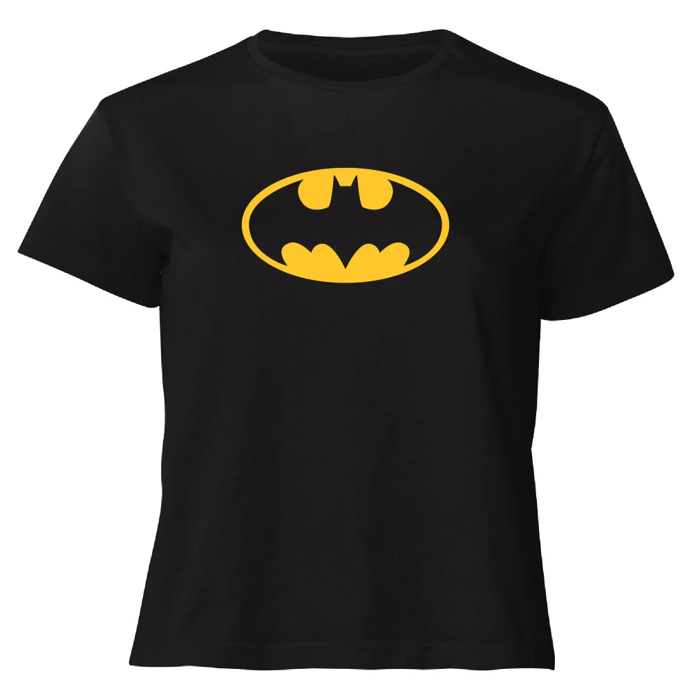 Justice League Batman Logo Women's Cropped T-Shirt - Black - XS Afbeelding 1