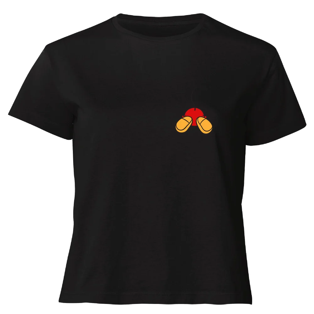 Disney Mickey Mouse Backside Women's Cropped T-Shirt - Black - XS Afbeelding 1
