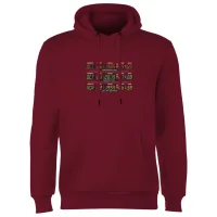Back To The Future Destination Clock Hoodie - Burgundy - undefined undefined
