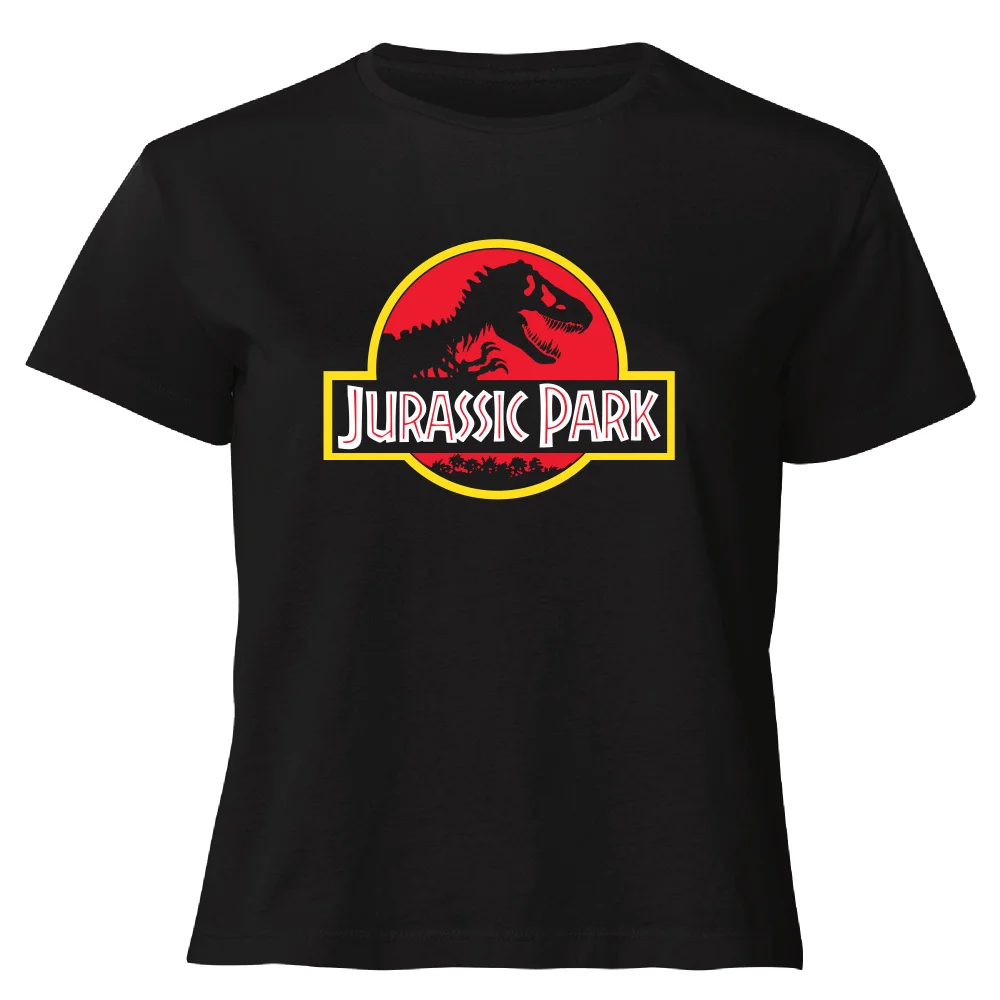 Jurassic Park Logo Women's Cropped T-Shirt - Black - XS Afbeelding 1