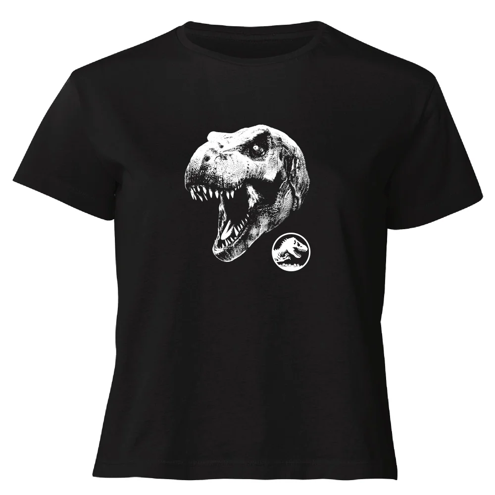 Jurassic Park T Rex Women's Cropped T-Shirt - Black - XS Afbeelding 1