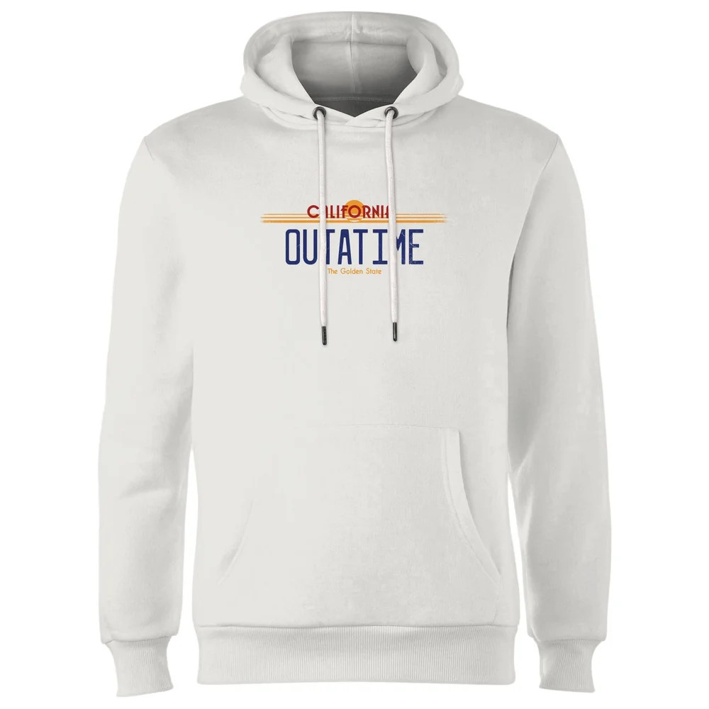 Back To The Future Outatime Plate Hoodie - White - S Afbeelding 1