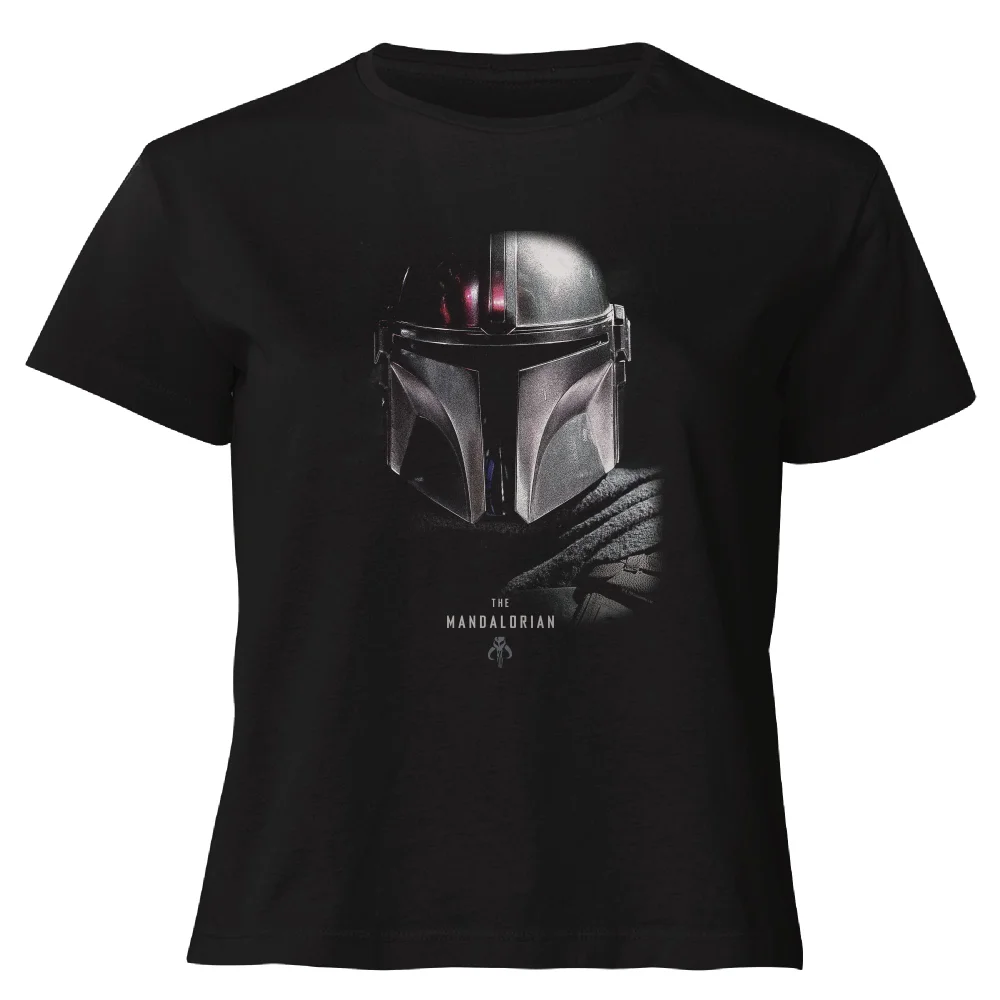 Star Wars The Mandalorian Poster Women's Cropped T-Shirt - Black - S Afbeelding 1