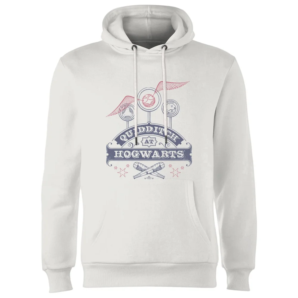 Harry Potter Quidditch At Hogwarts Hoodie - White - S Afbeelding 1