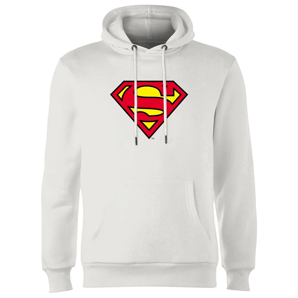 Official Superman Shield Hoodie - White - S Afbeelding 1