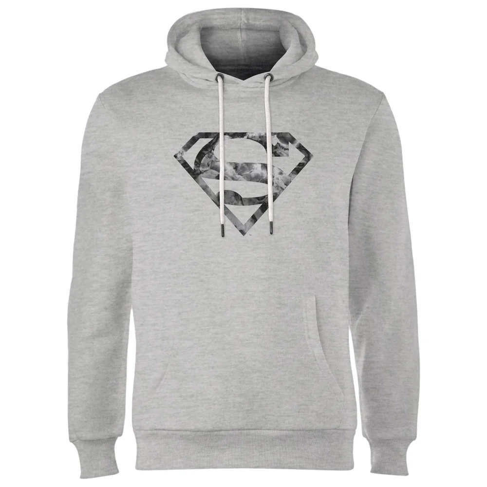 Marble Superman Logo Hoodie - Grey - S Afbeelding 1