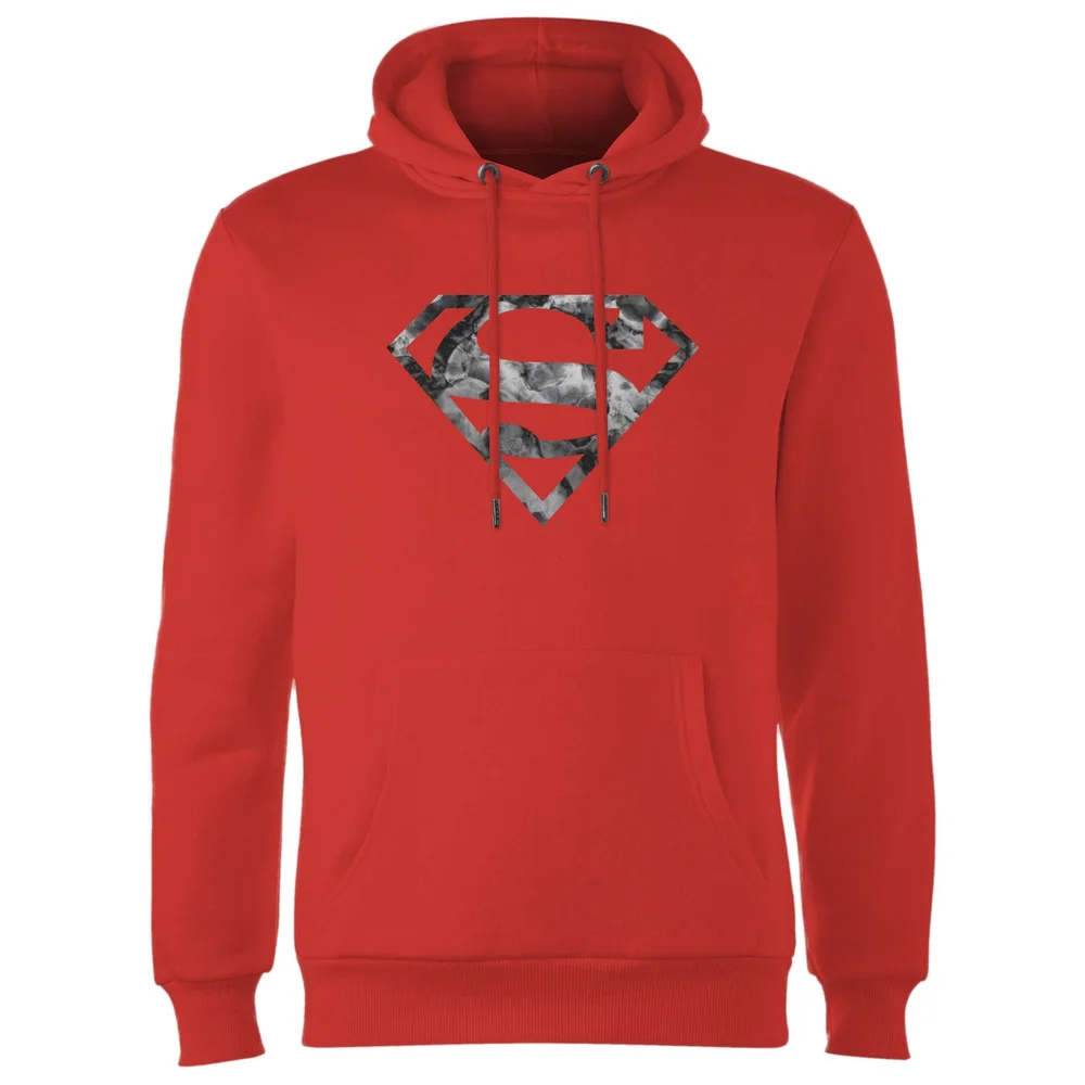 Marble Superman Logo Hoodie - Red - S Afbeelding 1
