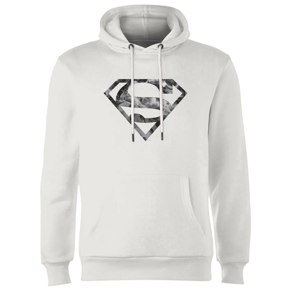 Marble Superman Logo Hoodie - White - S Afbeelding 1