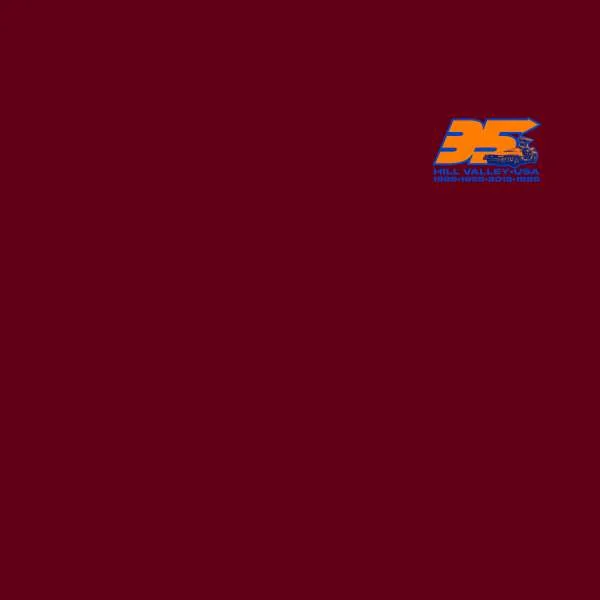 Back To The Future 35 Hill Valley Front Hoodie - Burgundy