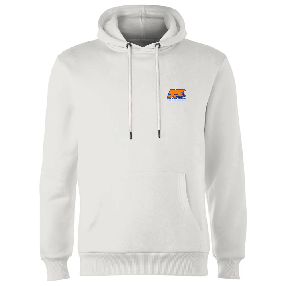 Back To The Future 35 Hill Valley Front Hoodie - White - S Afbeelding 1