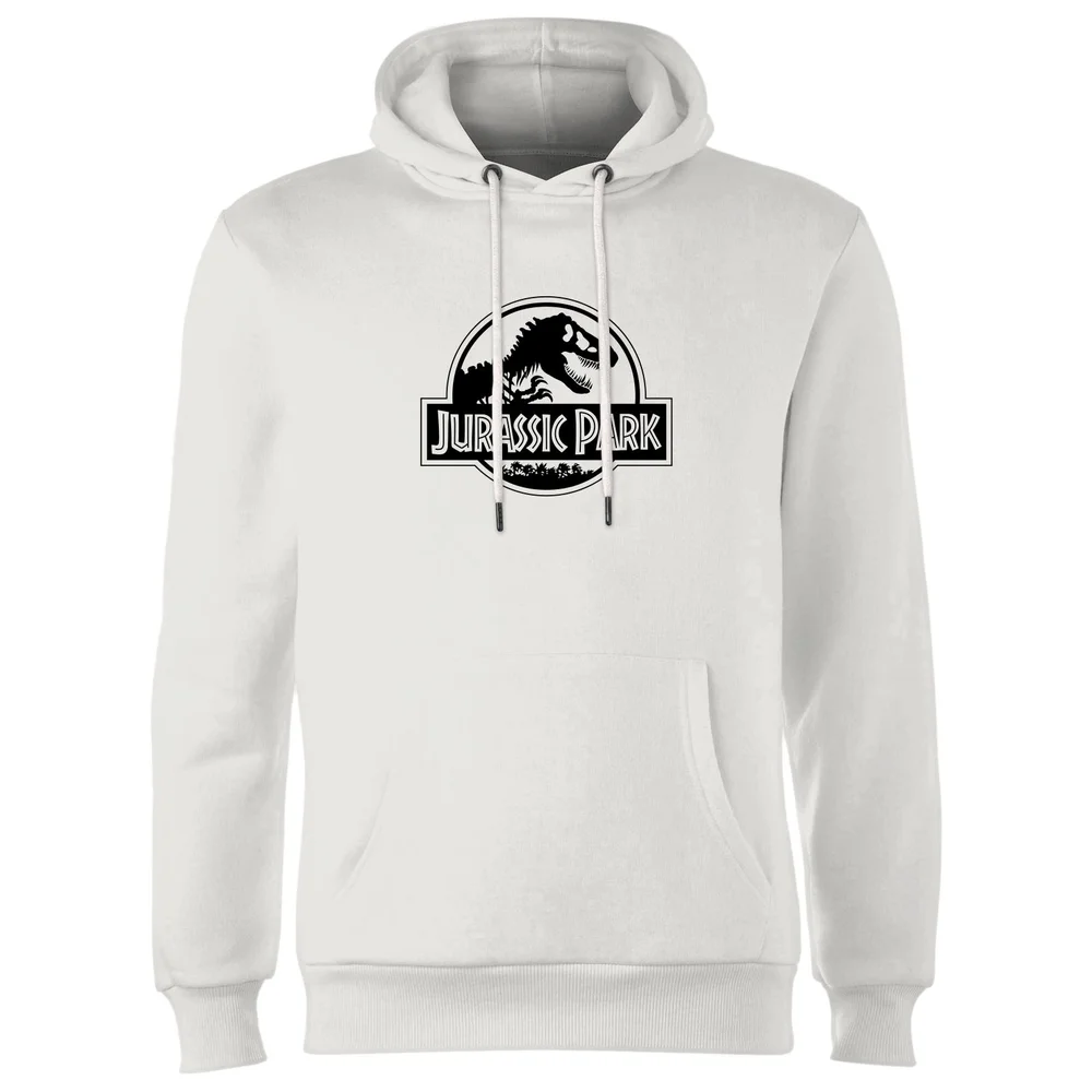 Jurassic Park Logo Hoodie - White - S Afbeelding 1