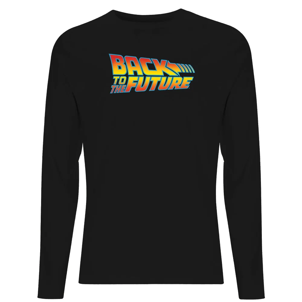 Back To The Future Classic Logo Men's Long Sleeve T-Shirt - Black - XS Afbeelding 1