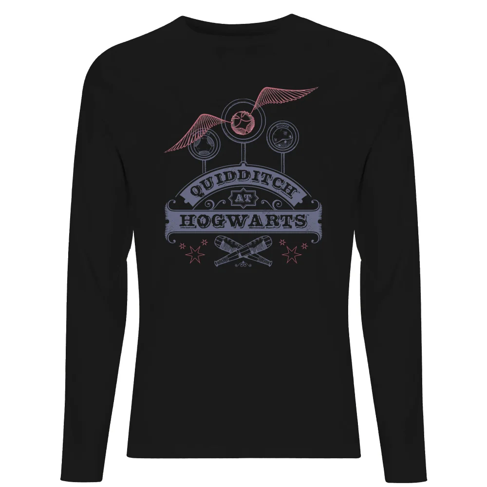 Harry Potter Quidditch At Hogwarts Men's Long Sleeve T-Shirt - Black - S Afbeelding 1