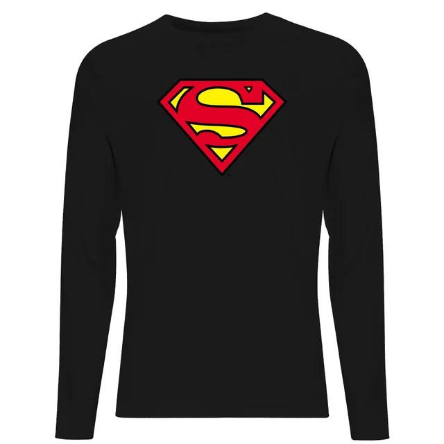 Official Superman Shield Men's Long Sleeve T-Shirt - Black